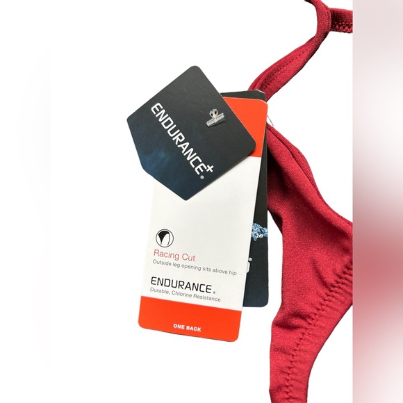 SPEEDO Endurance+ maroon Solid Flyback one piece training swimsuit size 26 NWT - Picture 5 of 5